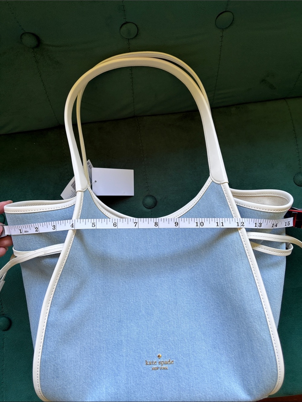 Kate Spade Medium Stash Denim Carry All Bag - Picture 15 of 16